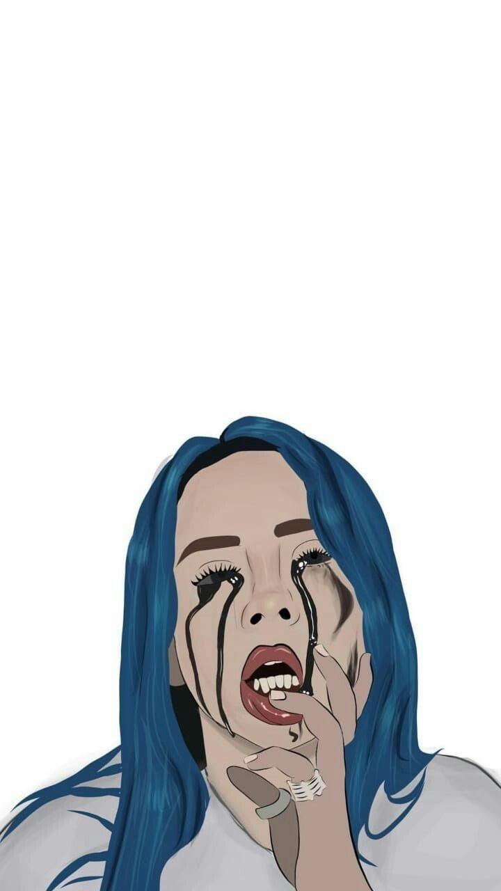 Billie Eilish When The Party's Over Cartoon, HD Wallpaper