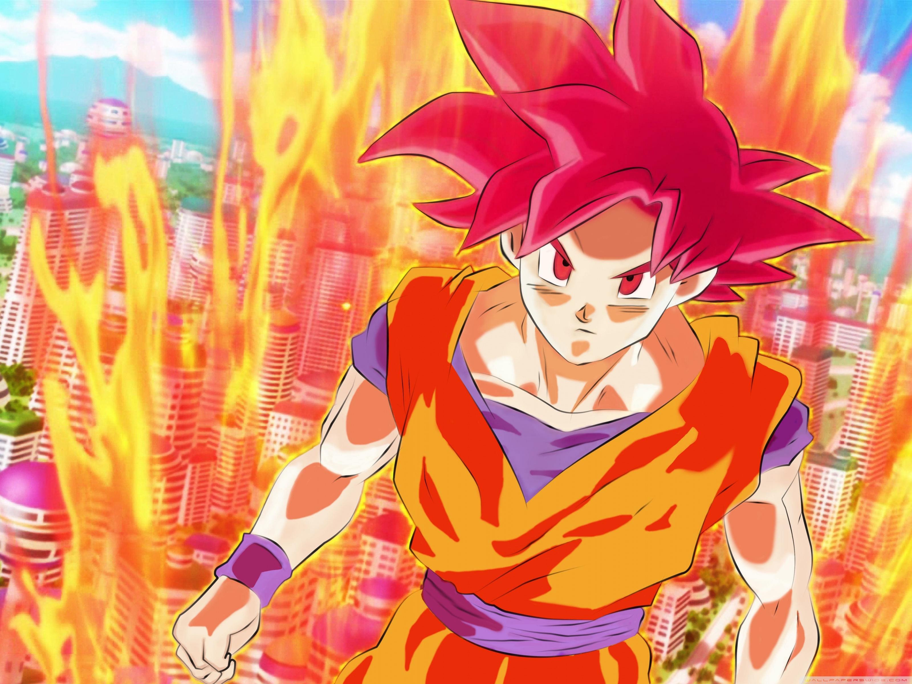 Goku Super Saiyan God ❤ 4K HD Desktop Wallpaper for • Dual