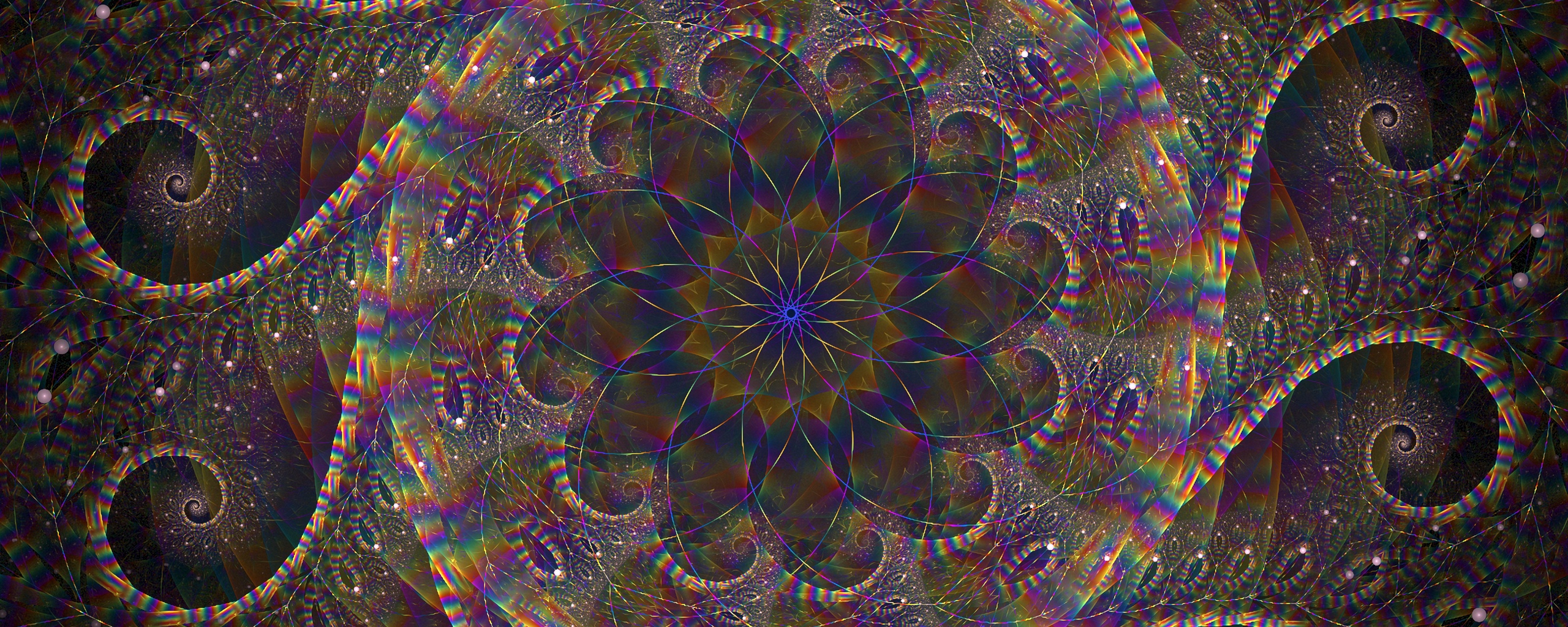 Download wallpaper 2560x1024 fractal, kaleidoscope