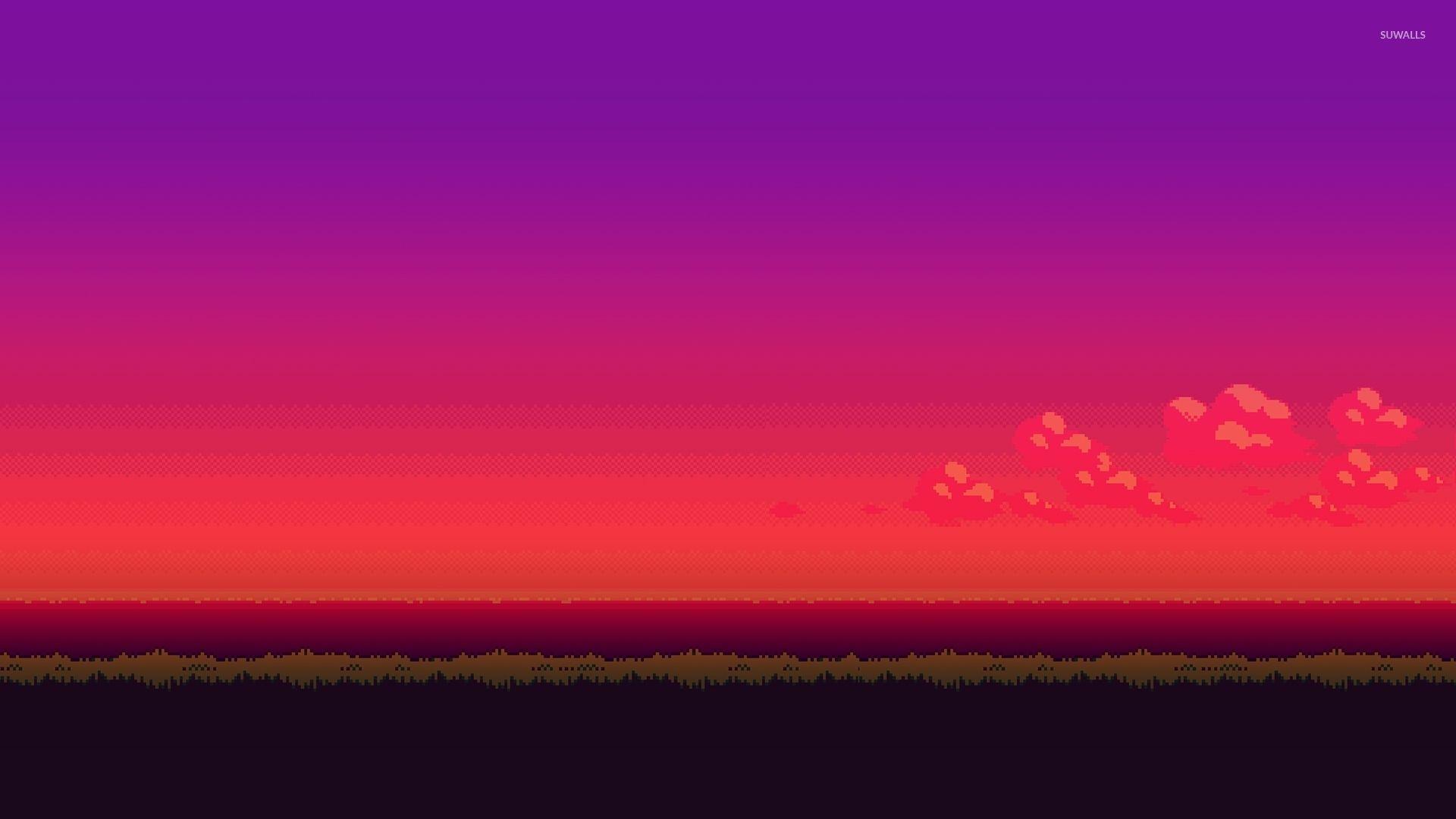 Pink and Purple Sunset Wallpaper