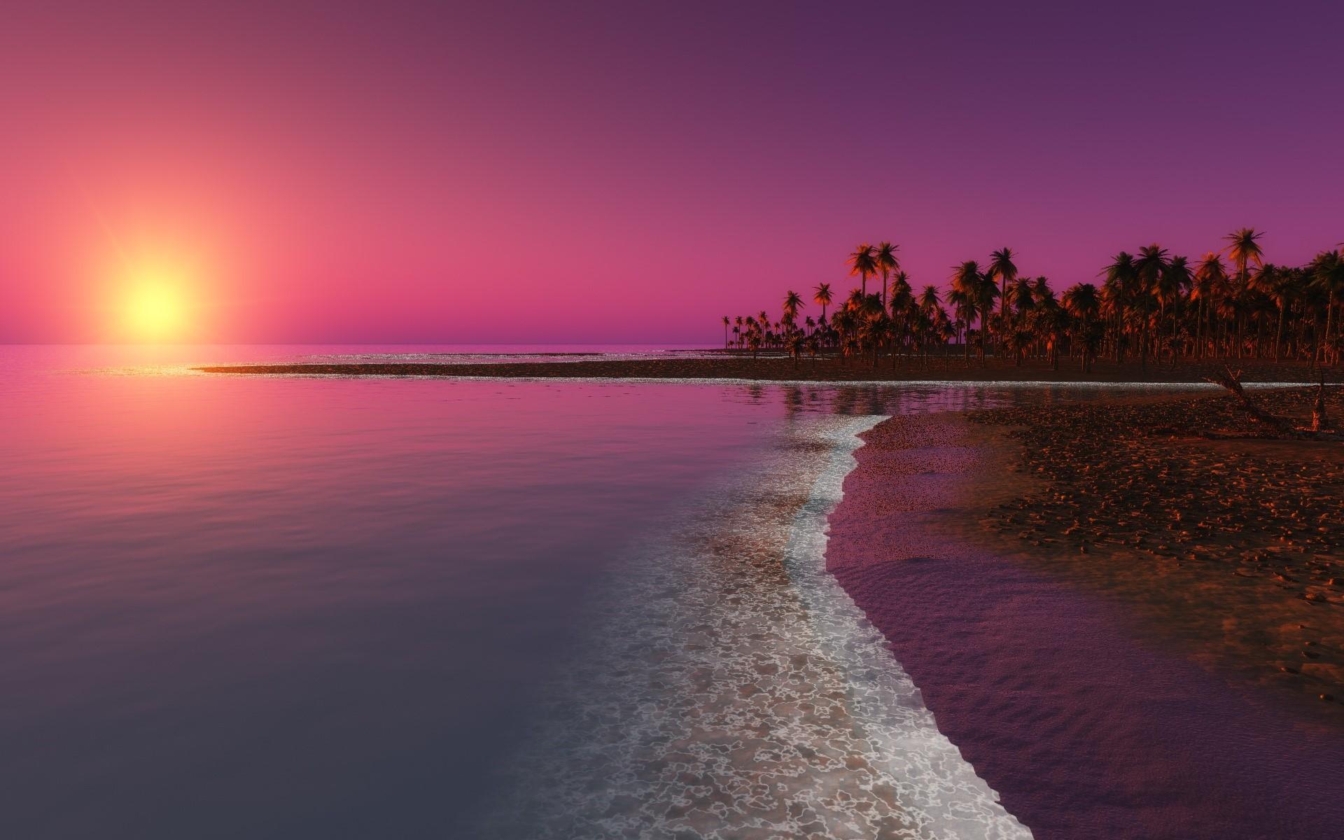 A digital sunset Wallpaper Full HD