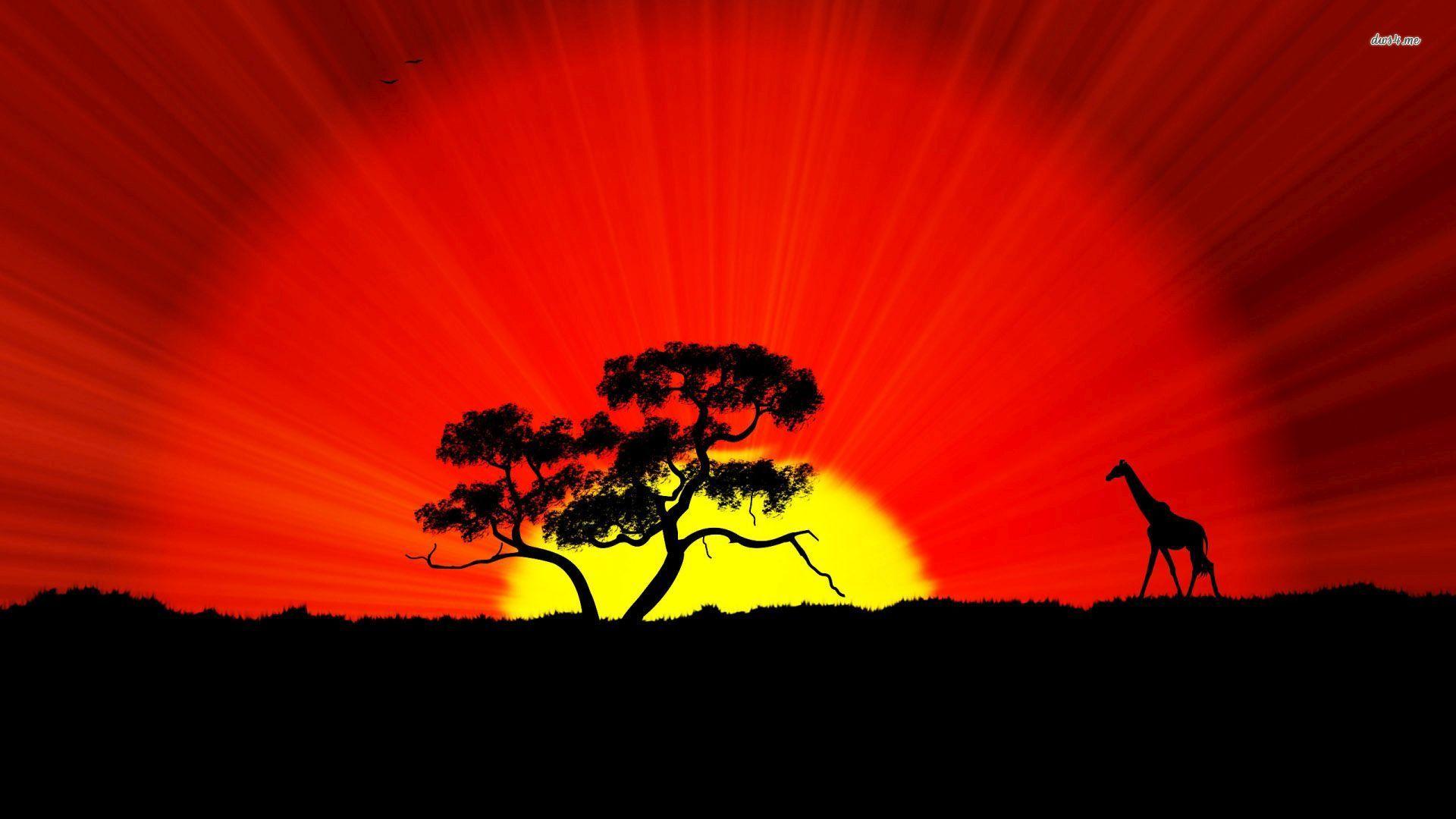 Africa at Sunset wallpapers