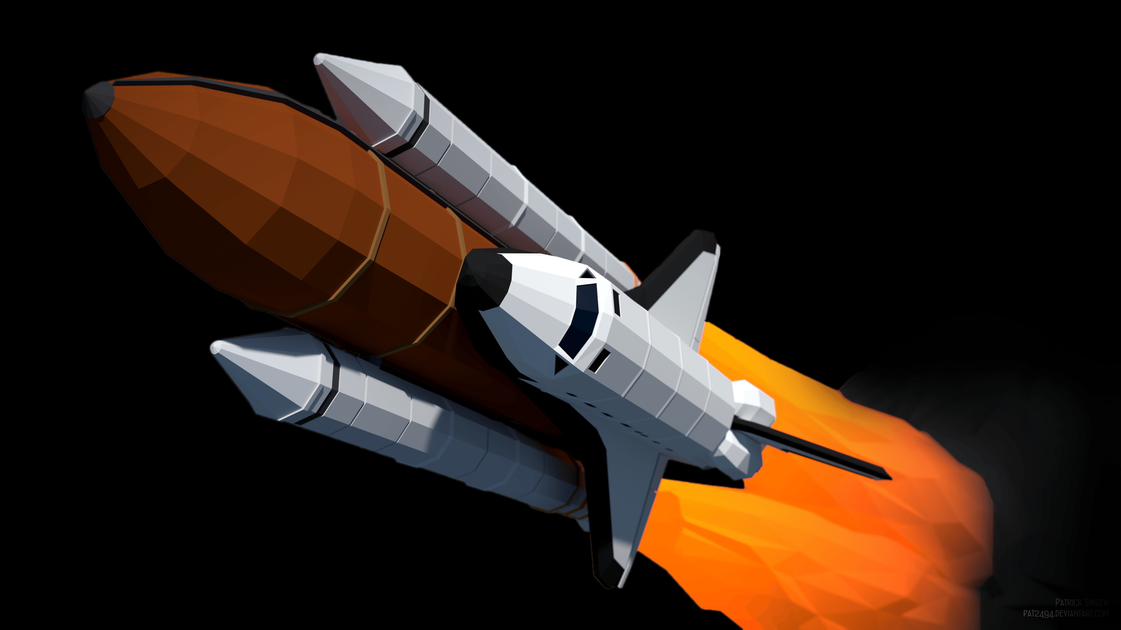 Low Poly Take Off Amoled Edit X Post R Wallpaper