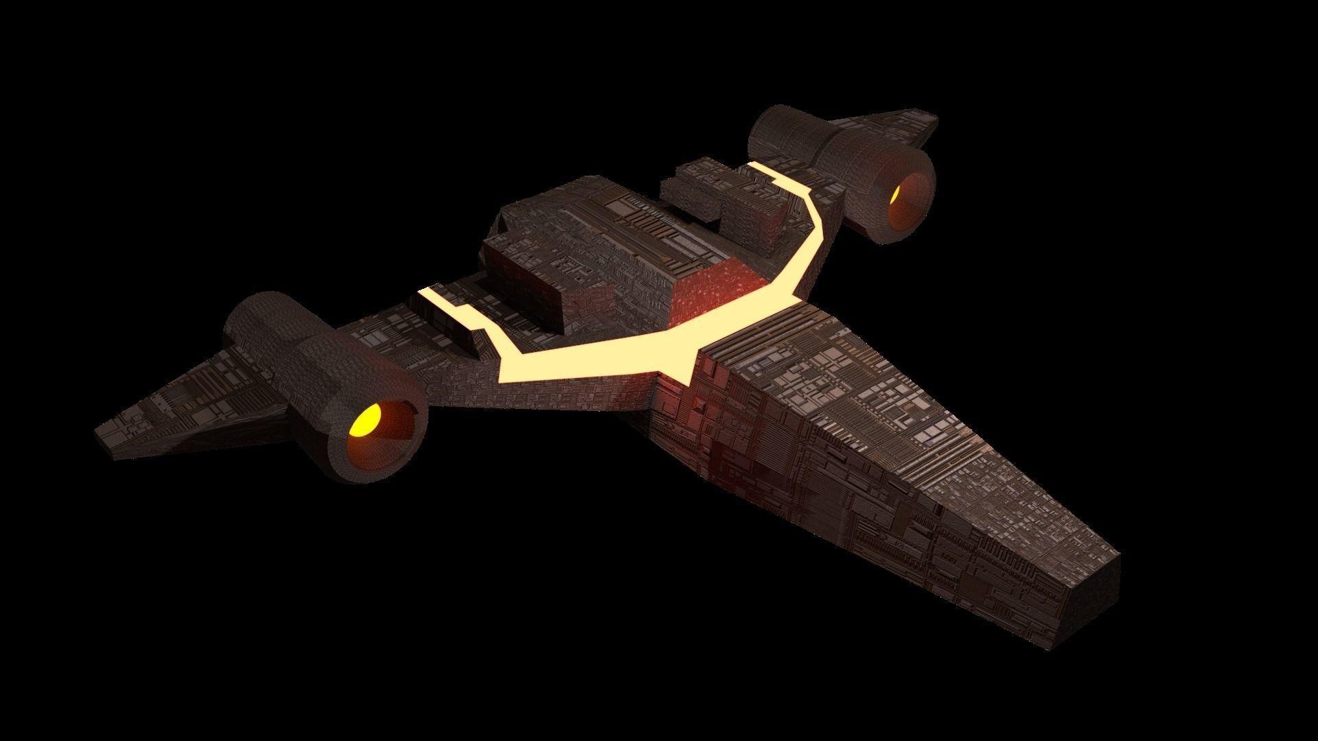 Spaceship Low PolyD Model