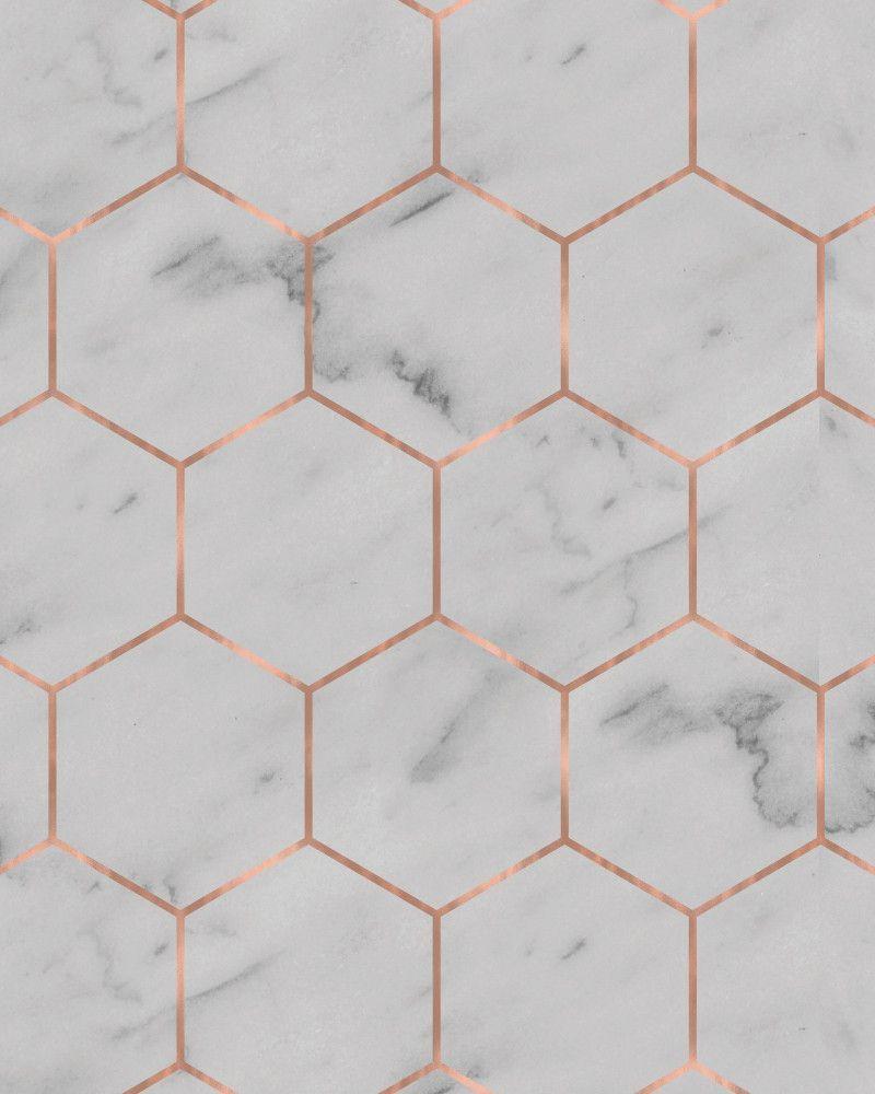 Marble Hexagon Wallpaper. Decorating my Heart Out in 2019
