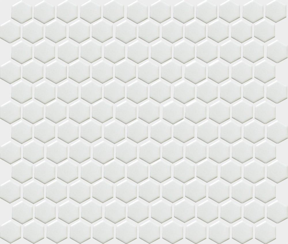 11PCS fashion white hexagon ceramic mosaic kitchen