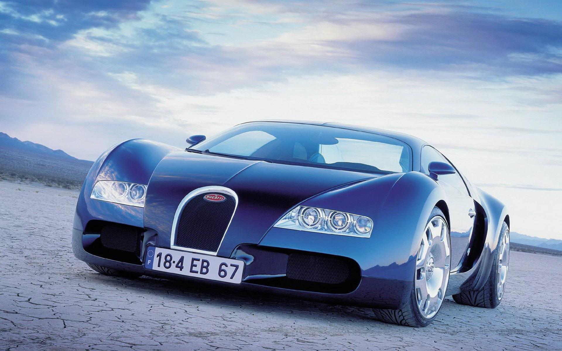 Bugatti Veyron on the cracked soil HD desktop wallpaper