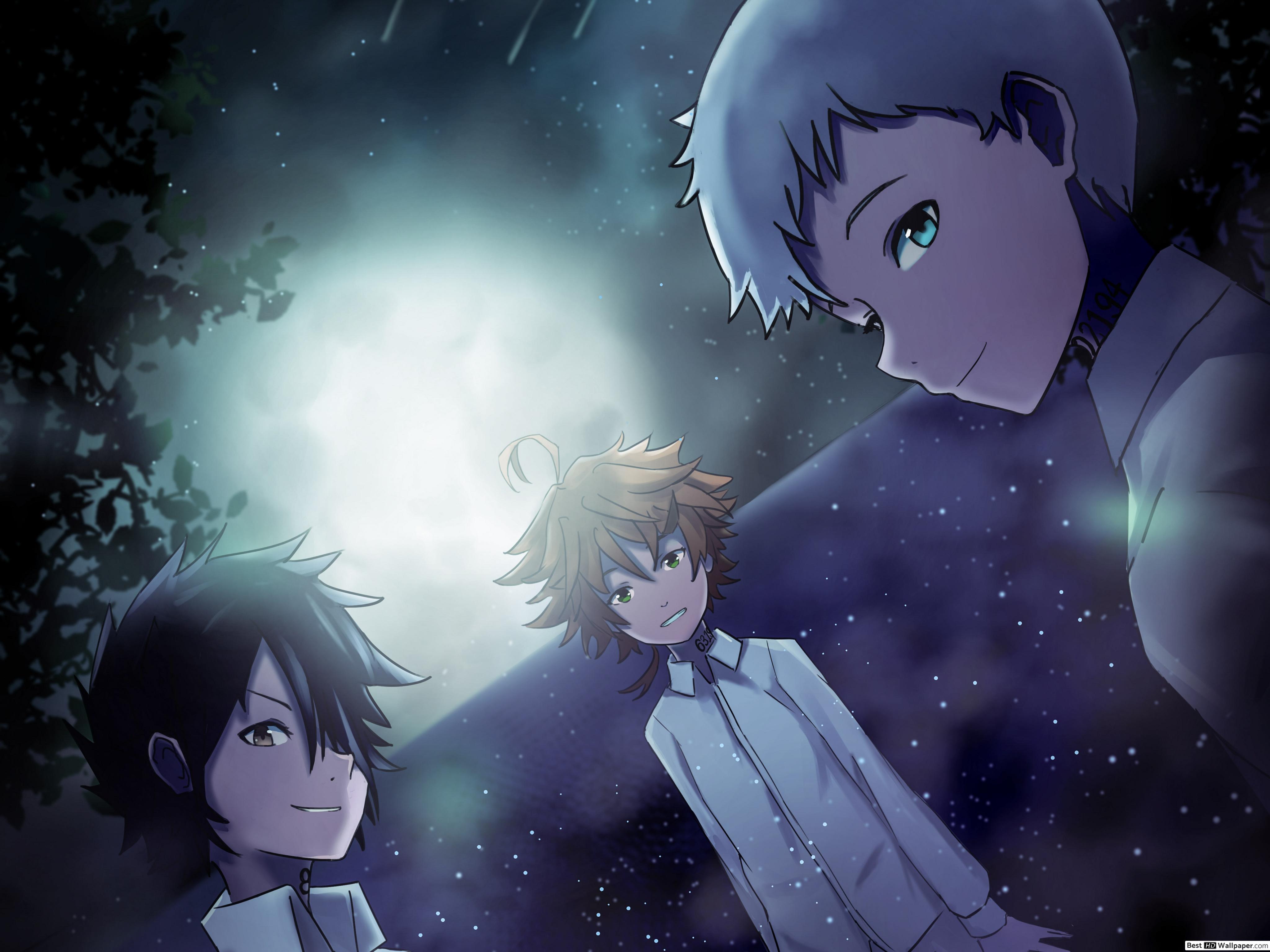 Anime The Promised Neverland Norman Ray Emma HD Wallpaper