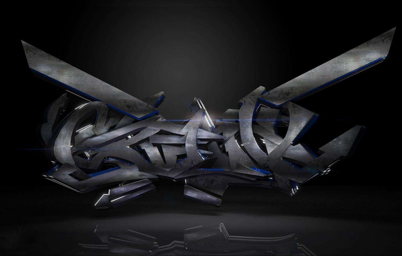 Wallpaper Dark, Graffiti, Creative image for desktop, section рендеринг