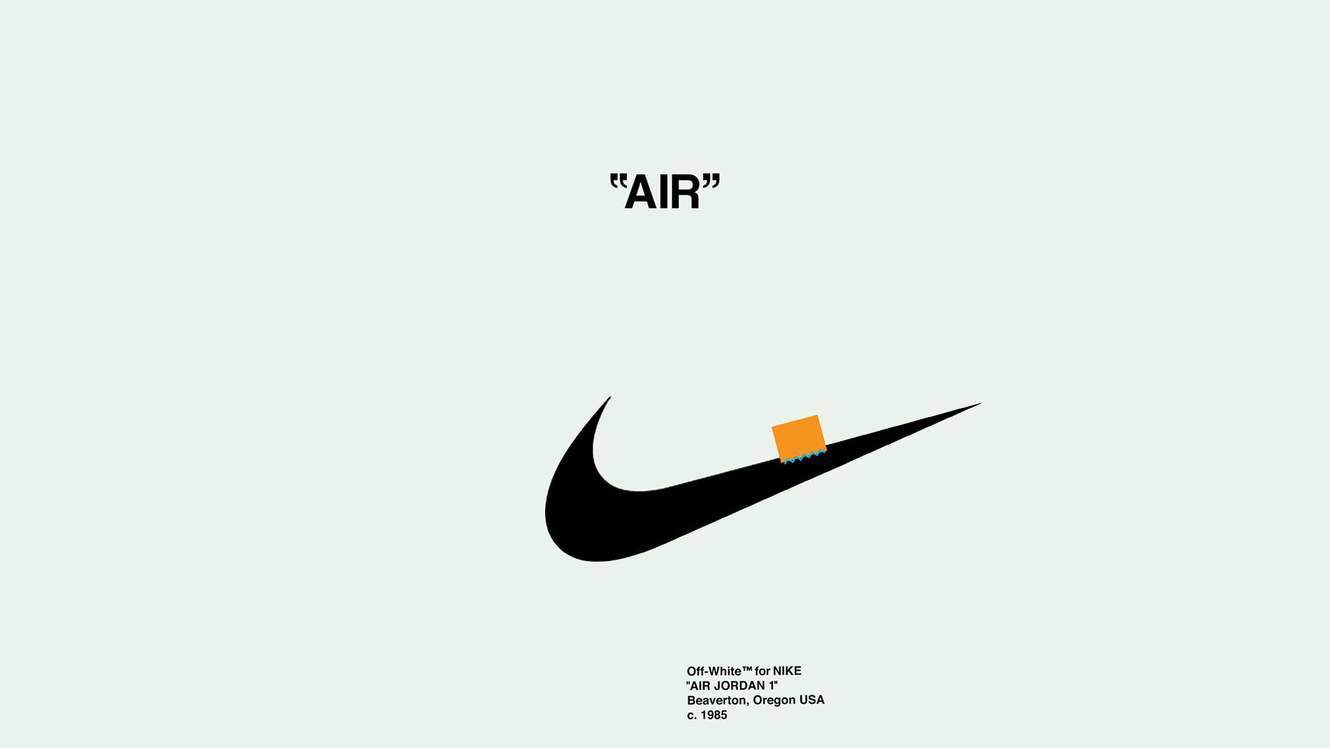 Nike logo with text overlay, Nike, fashion, Off White HD