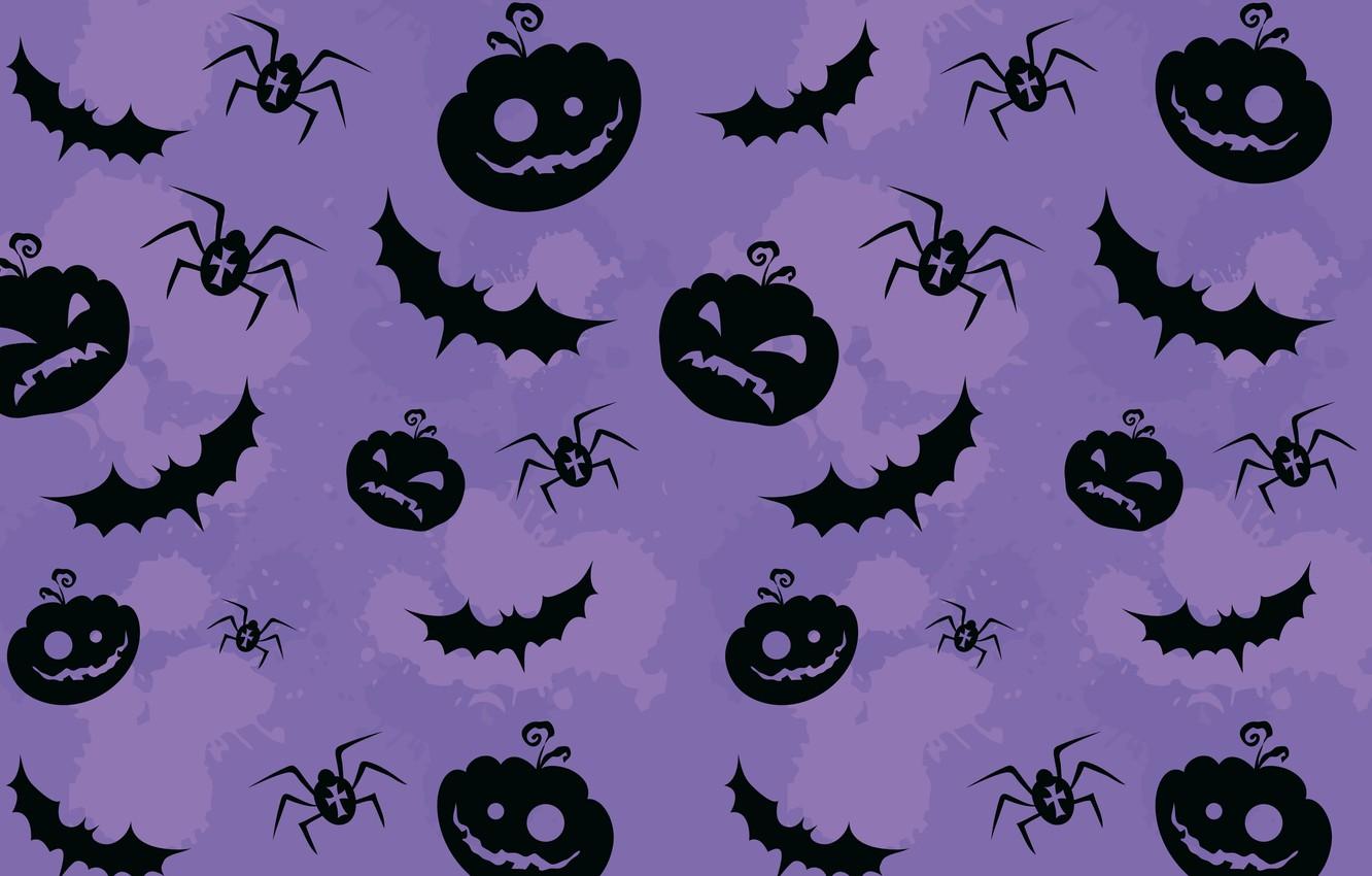 Wallpaper Pumpkin, texture, pattern, creepy, creepy, Halloween pumpkins, bats and spiders, bats and spiders, Textures image for desktop, section текстуры
