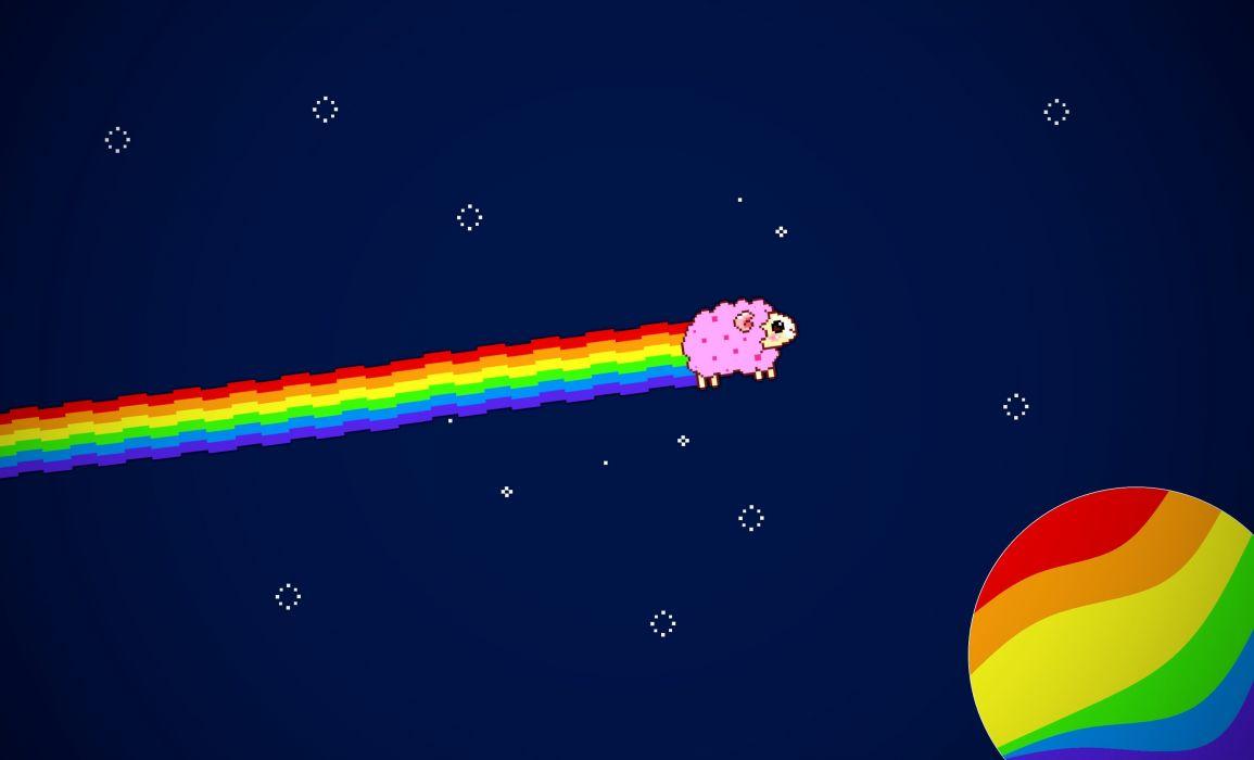 Sheep nyan cat rainbow limitless TomLeevis Space Pixel Stars