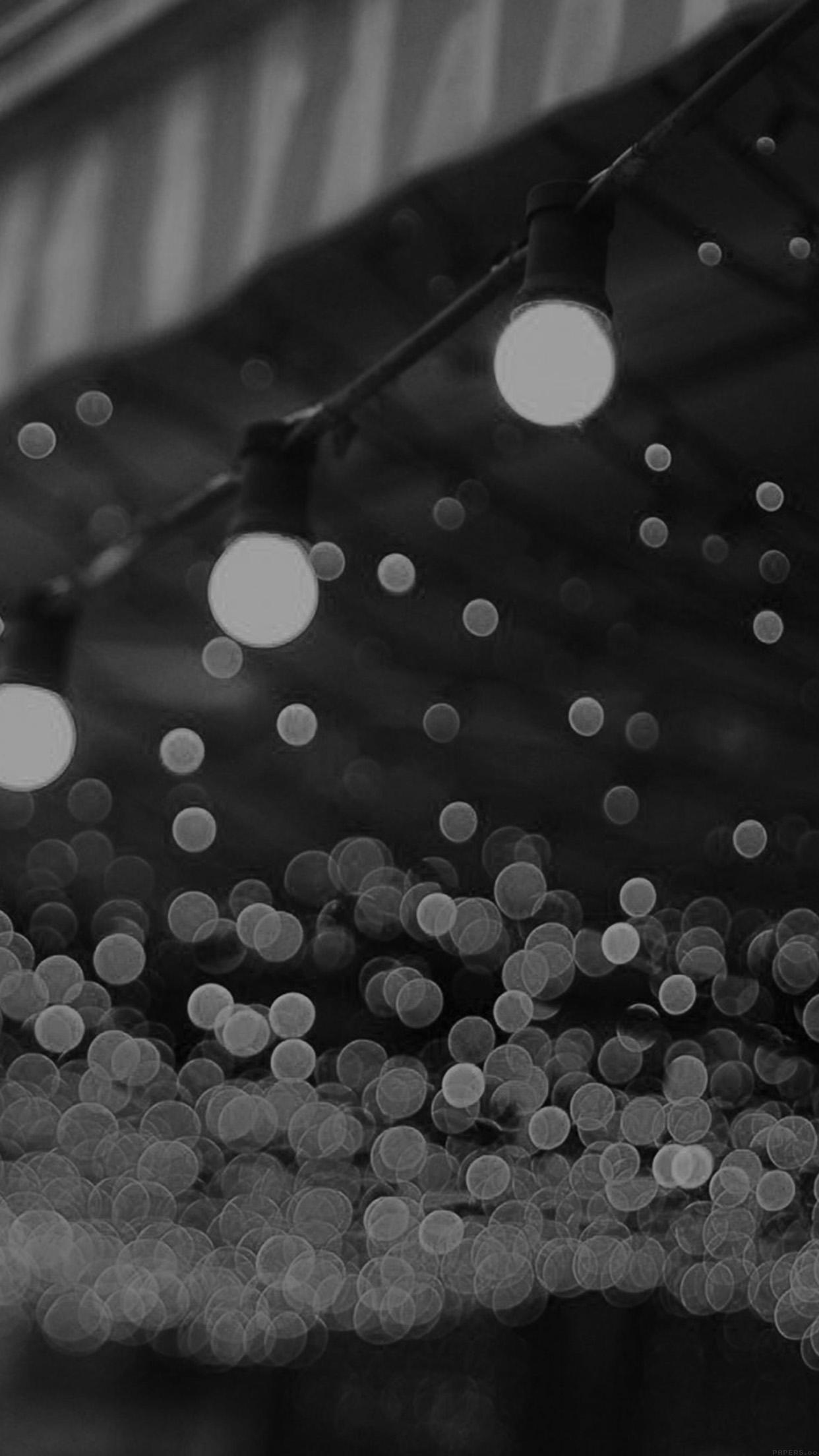 City Light Dark Bulbs Romantic Street Android wallpaper