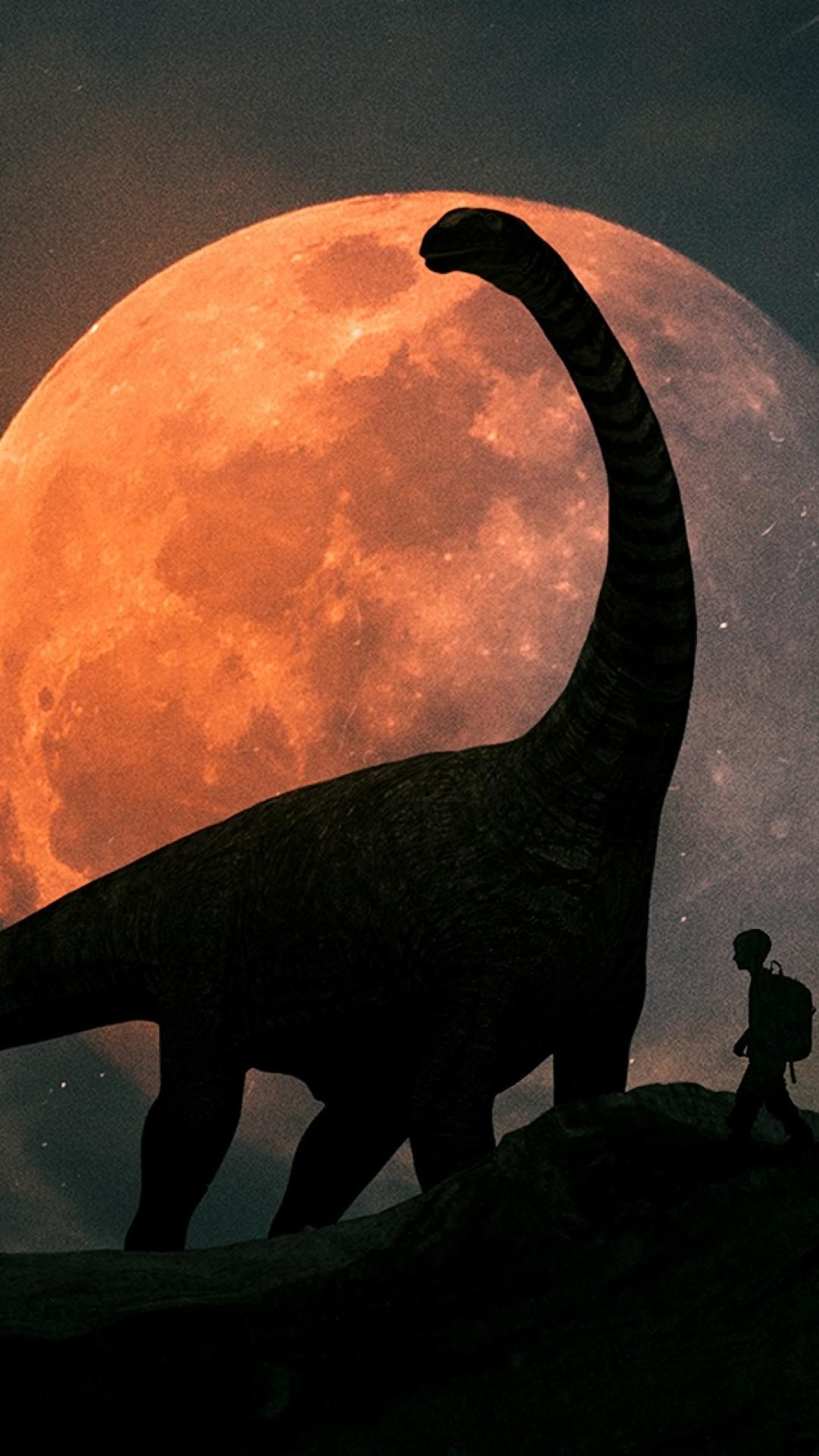 Dinosaur silhouettes HD Wallpaper iPhone 6 / 6S Plus