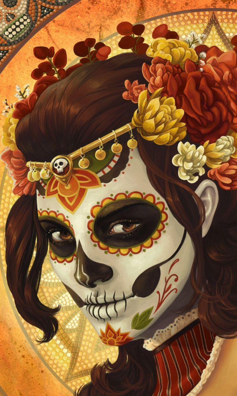 Dia De Muertos Wallpaper for 768x1280. Day of the dead, Skull art, Sugar skull art