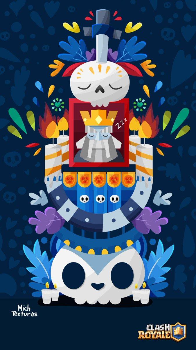 Clash Royale out these great Day of the Dead (Día de Muertos) phone wallpaper! More here: (page is in Spanish)