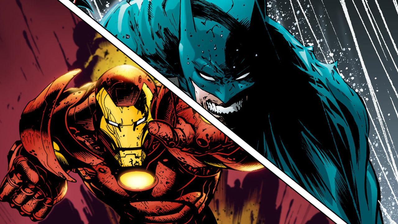 Iron Man Vs. Batman Illustration Desktop Wallpaper