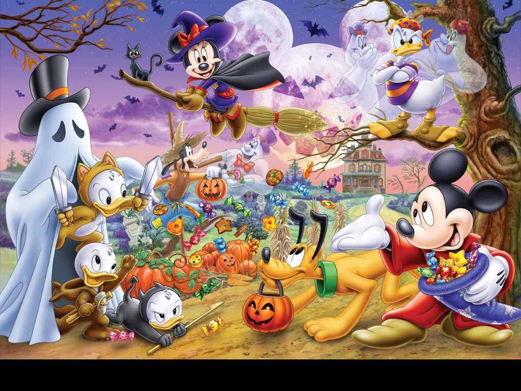 Minnie Mouse during Halloween wallpaper