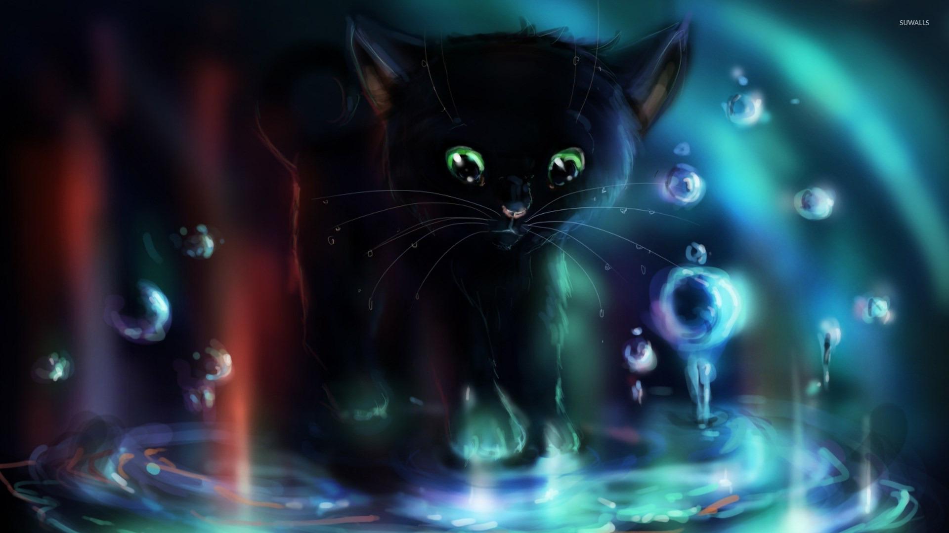 Halloween kitten wallpaper