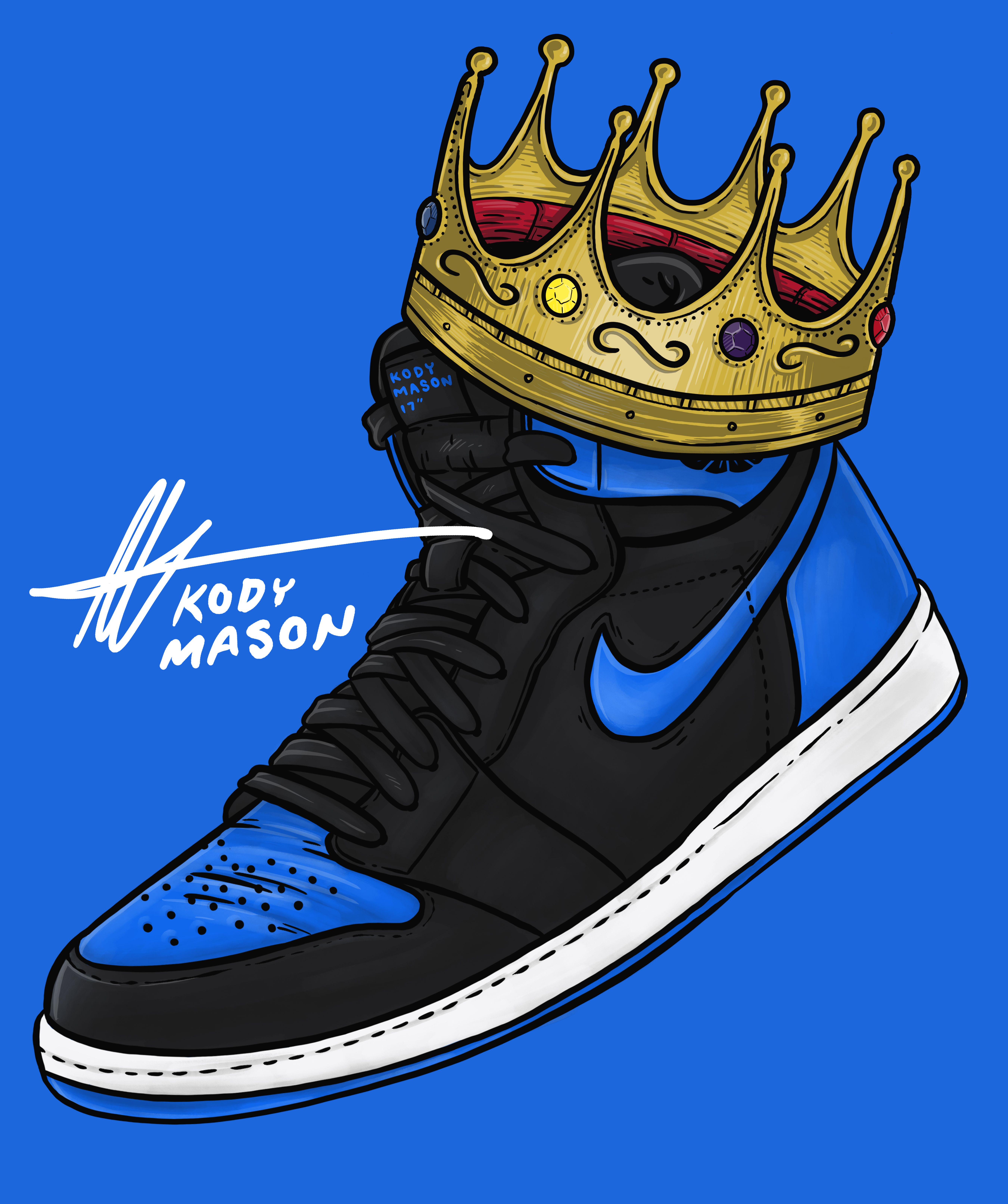 Sneaker Art 1 Blue, By Kody Mason. Sneaker art, Nike art, Sneakers