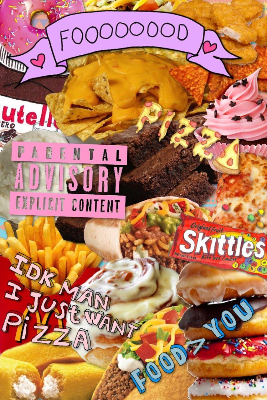 Junk Food Collage Tumblr. Cutesy ✨. Food collage