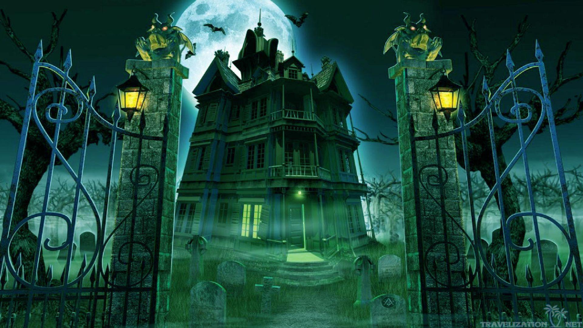 Halloween Haunted House Wallpaper. Halloween Haunted