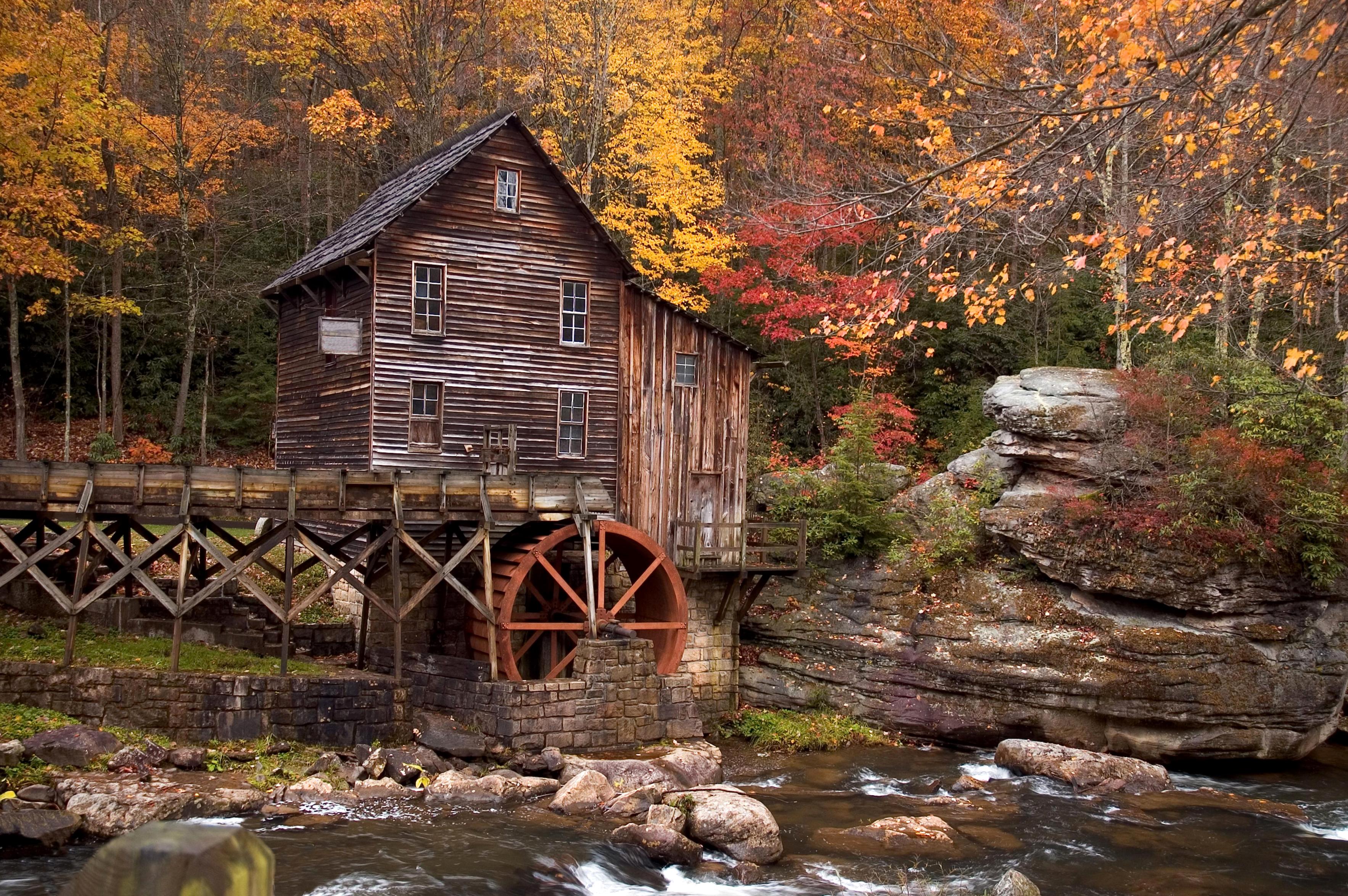 Glade Creek Grist Mill, West Virginia, USA HD Wallpaper