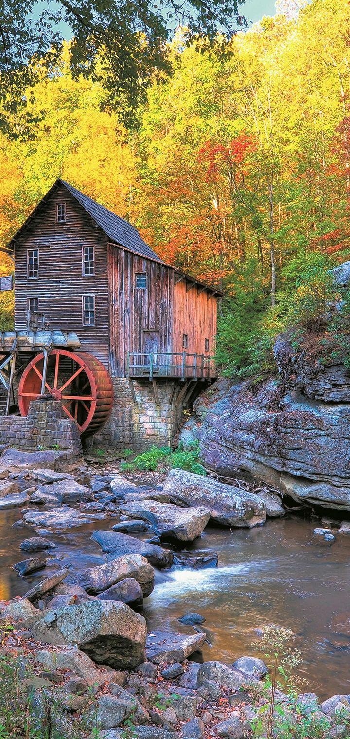 USA Stones Autumn Mill Glade Wallpaper - [720x1520]