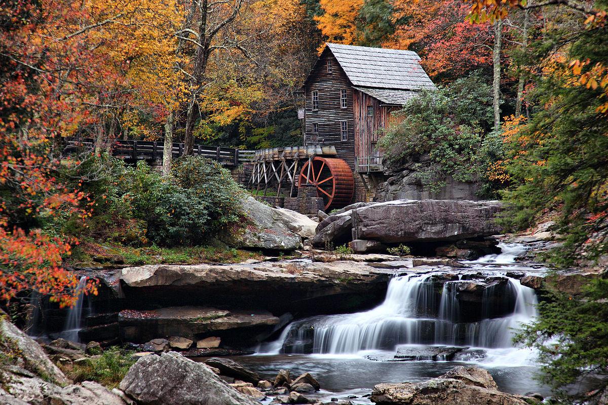 Autumn Grist Mill West Virginia Waterfalls1