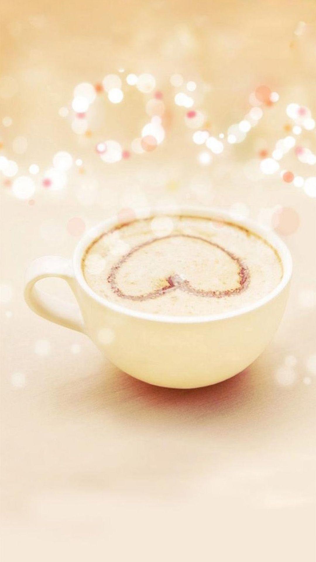 Heart latte art. A girly iPhone wallpaper. Autumn Equinox