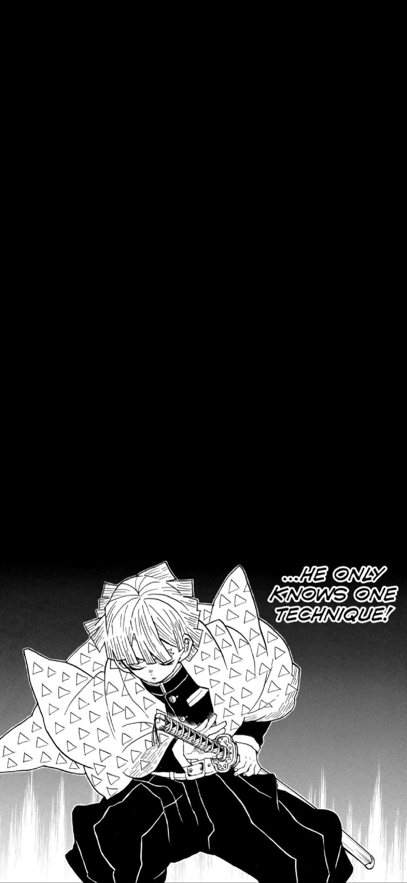I made a iPhone wallpaper of Zenitsu from the manga :p
