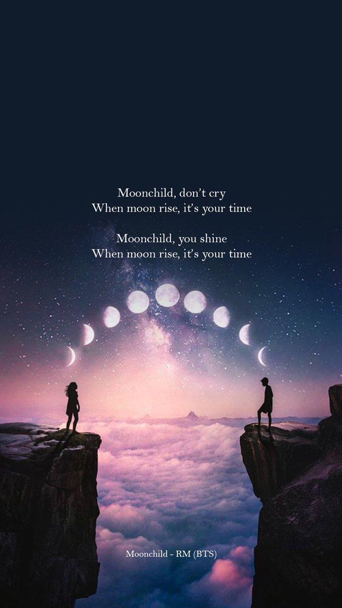 BTS Lyrics ⁷ on Twitter: When moon rise it's your time Moonchild