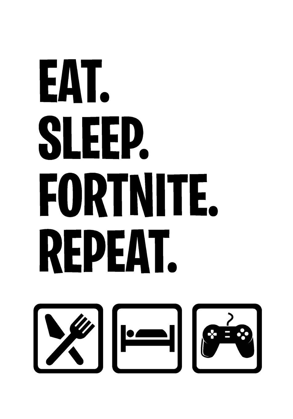 Eat Sleep Fortnite Repeat: Fortnite Notebook Gift Idea