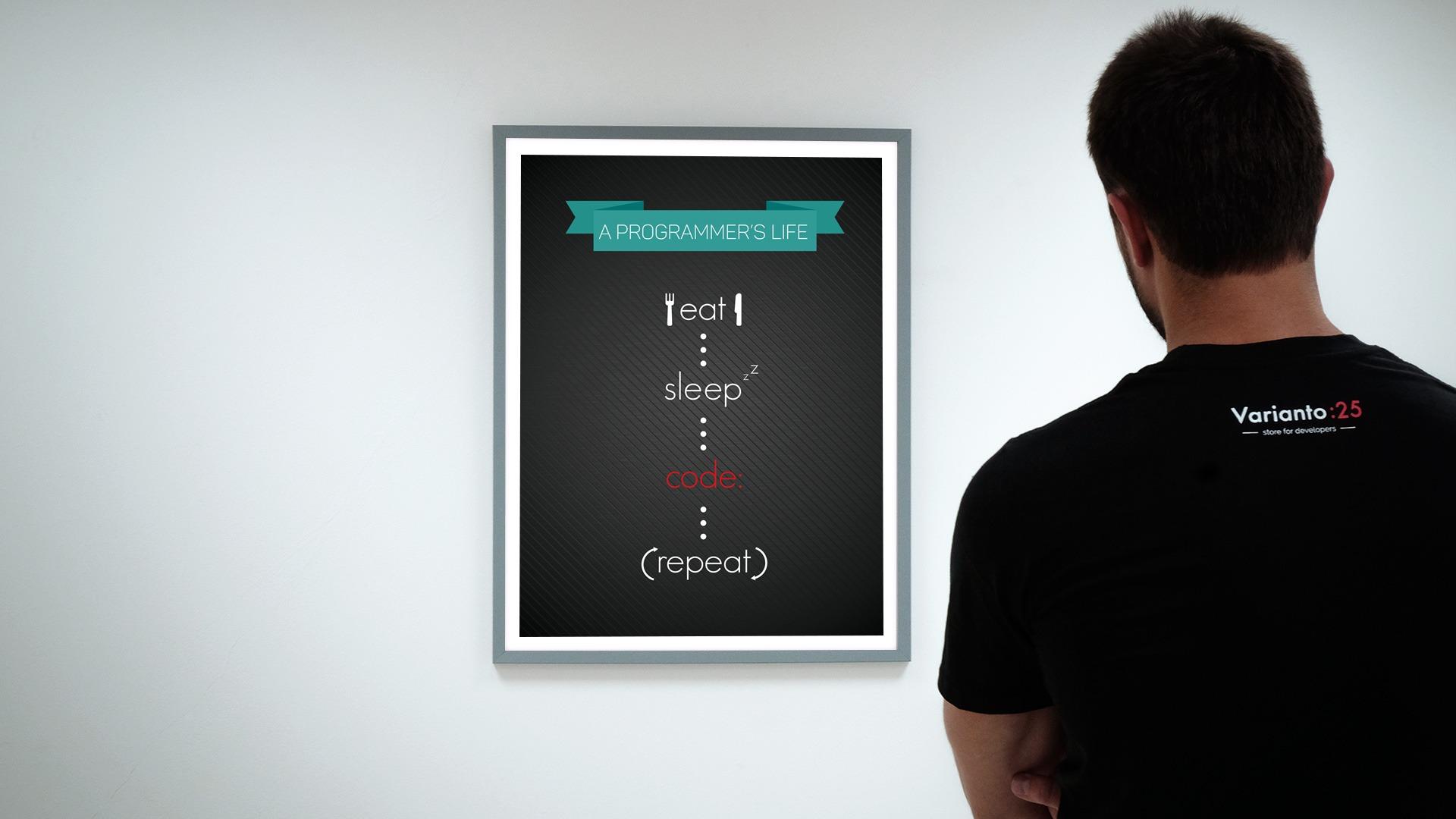 Eat, sleep, code, repeat Posters