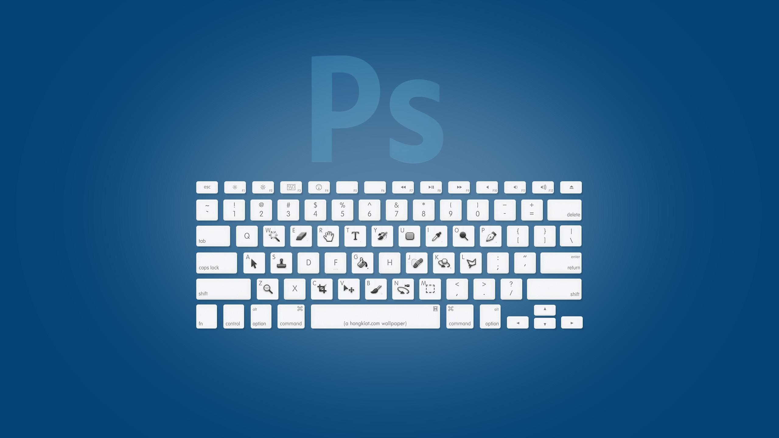 Adobe Photohop Keyboard desktop PC and Mac wallpaper