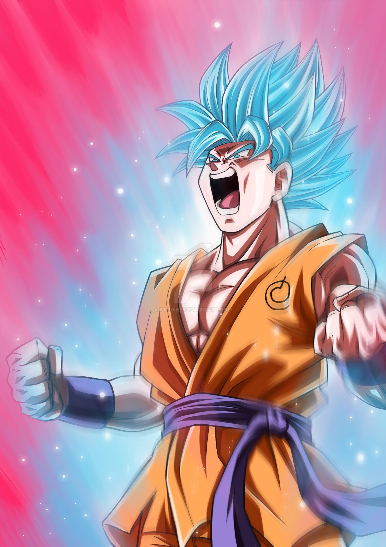 Son Goku Super Saiyan God Super Saiyan Blue by herconaryangga15 on