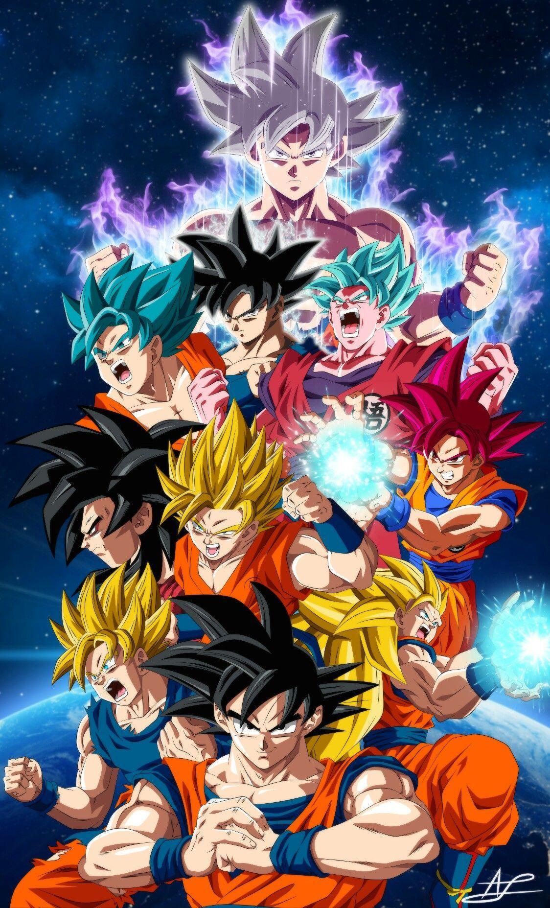 All Goku Forms Wallpaper Free All Goku Forms