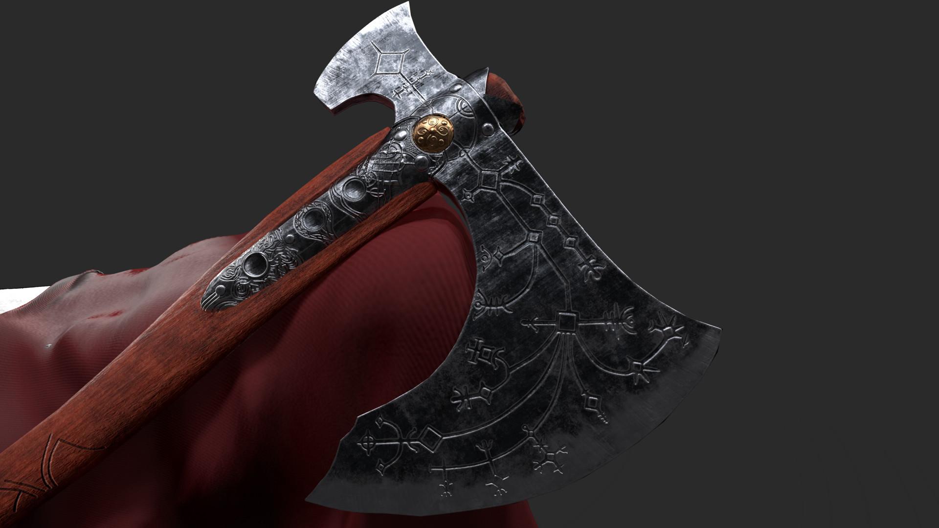 Happy to share A 3D model of the Leviathan Axe I made a