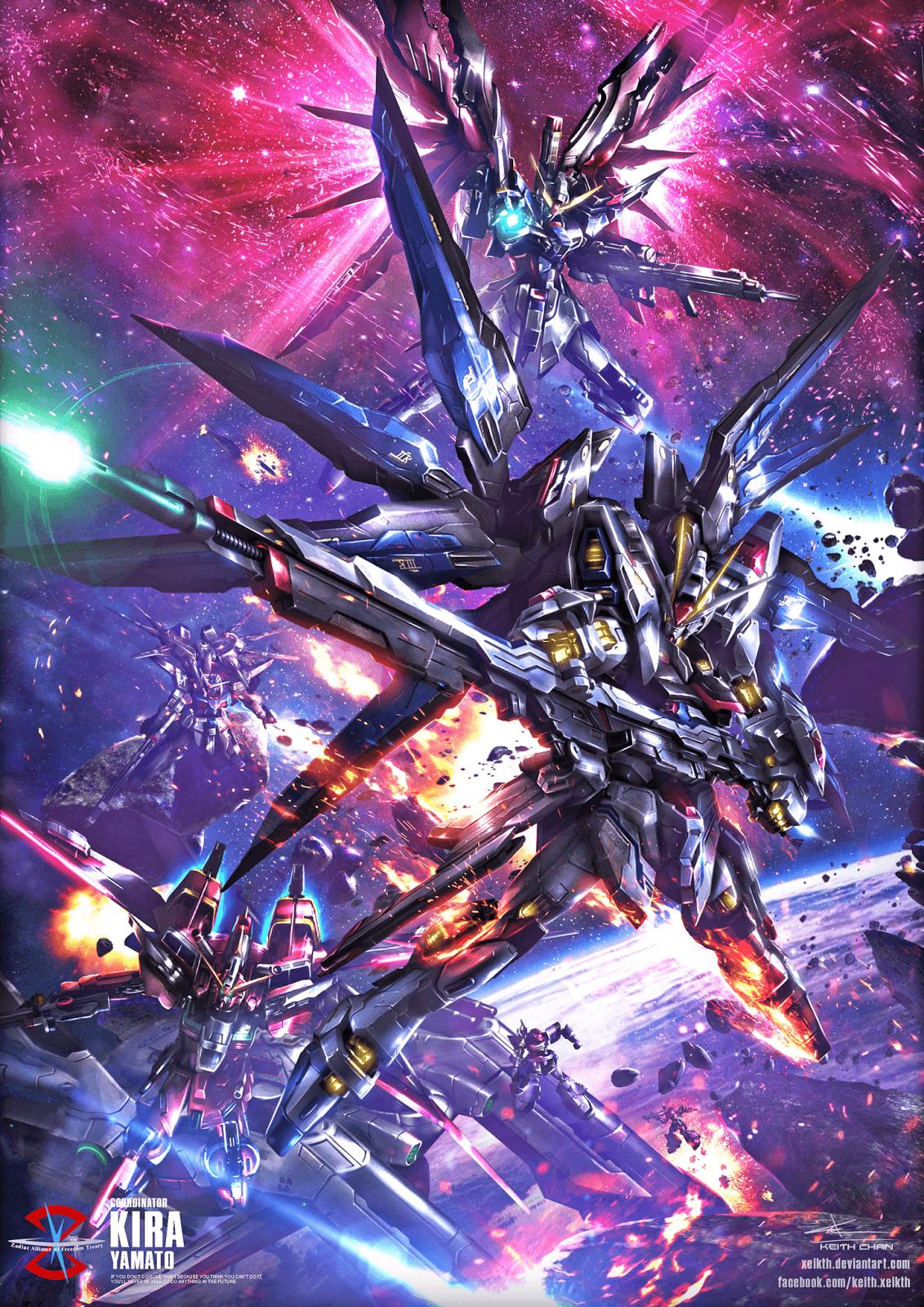 Gundam Digital Art Works by Keith Chan Xeikth Kits