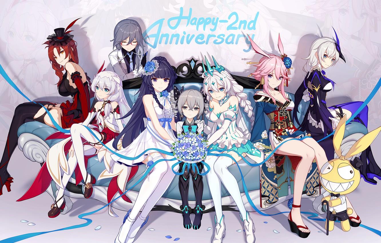 Wallpaper girls, the game, group, anime, characters, Honkai Impact