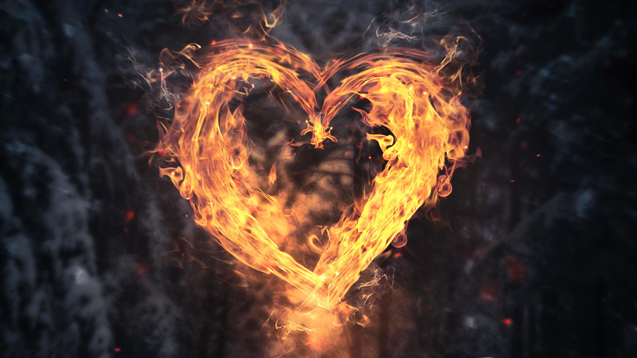 Burning Heart, HD Love, 4k Wallpaper, Image, Background