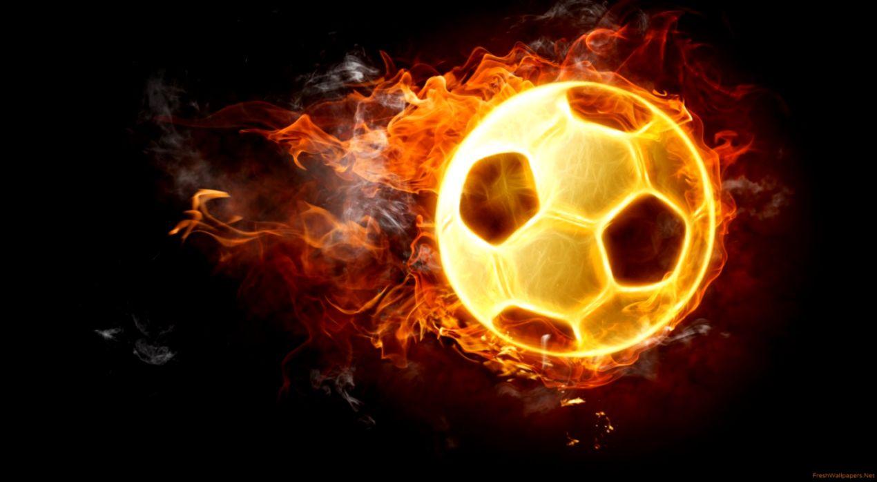 Burning Soccer Ball Wallpaper