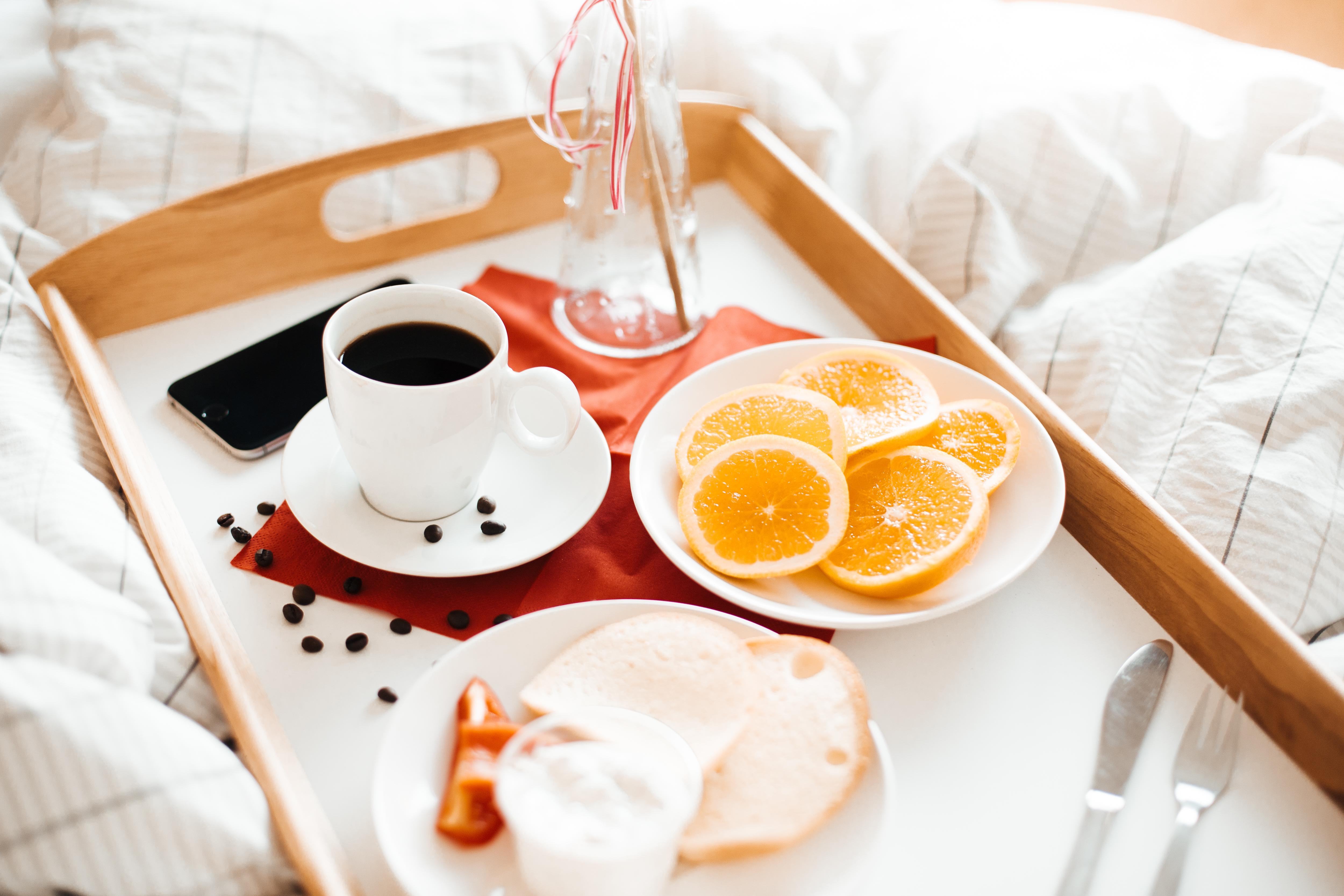 Fresh & Romantic Morning Breakfast in Bed Free