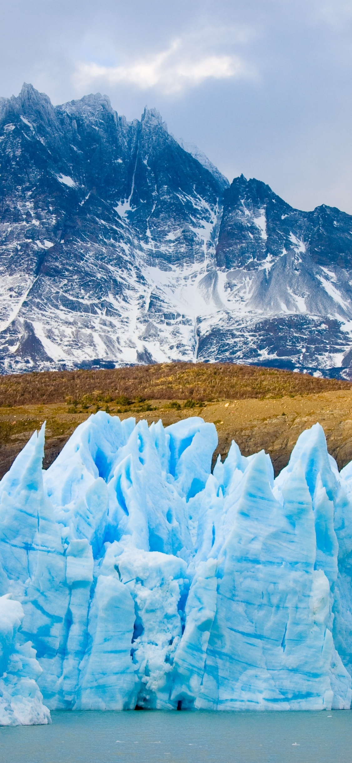 Download 1125x2436 wallpaper chile, patagonia, glacier