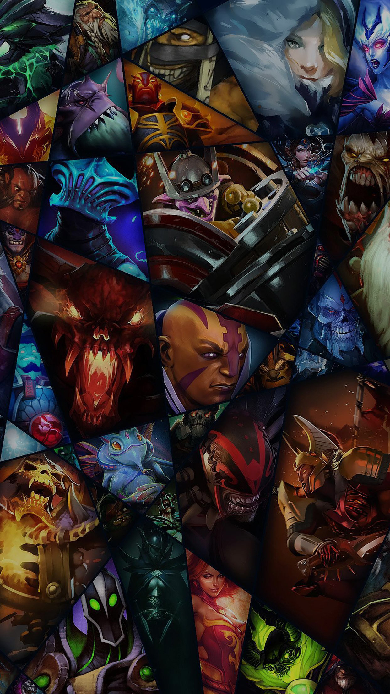 DOTA Characters Game Colorful Android Wallpaper free download