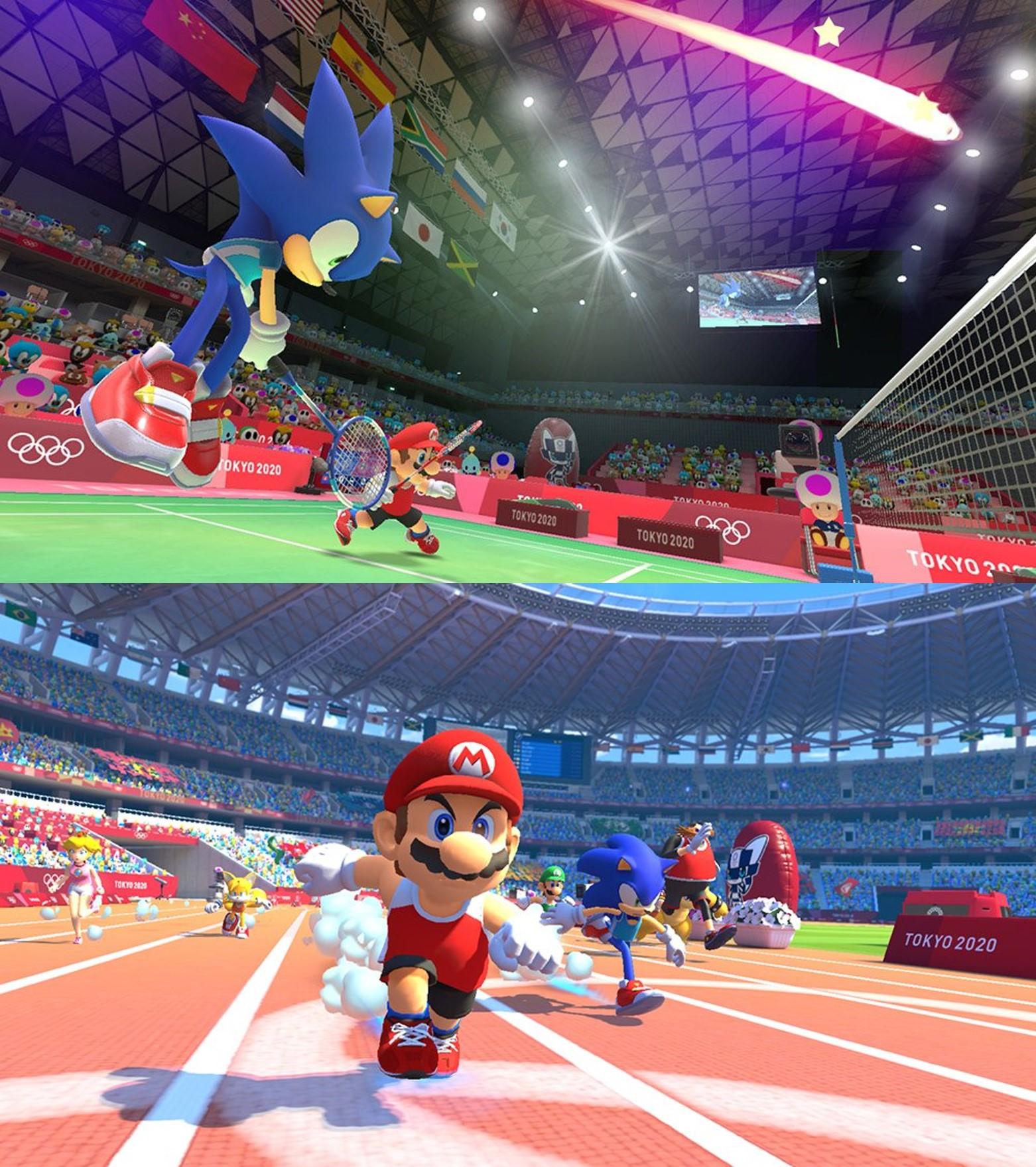 Here are two screenshots of the upcoming Mario & Sonic at