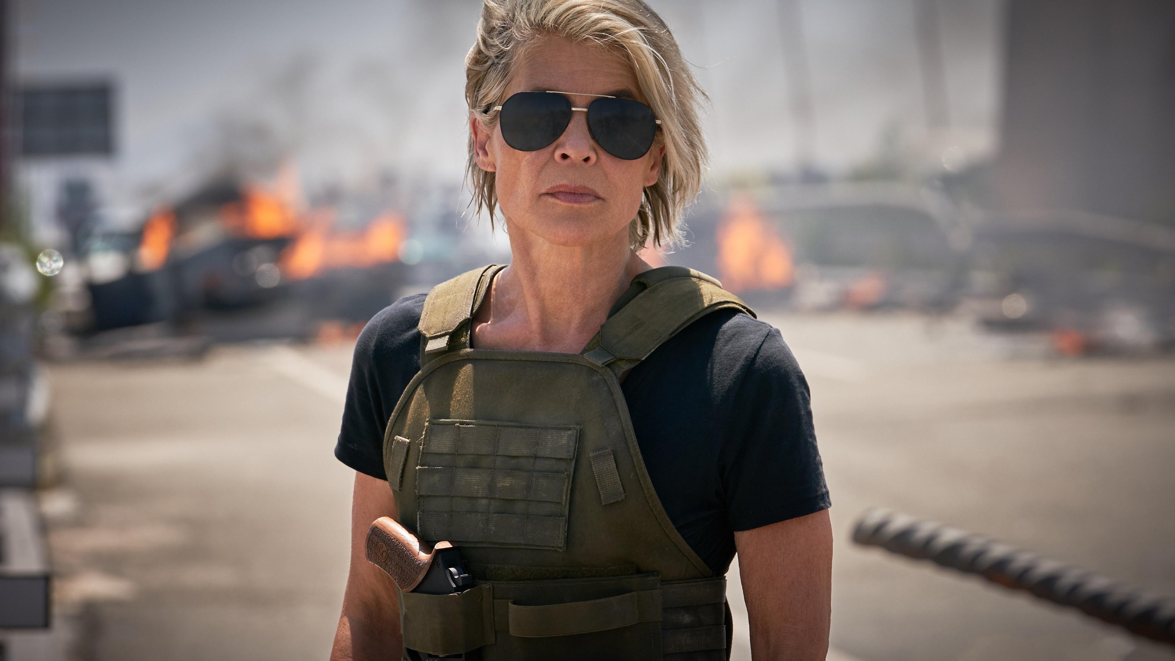 Wallpaper 4k Linda Hamilton In Terminator Dark Fate 4k 2019