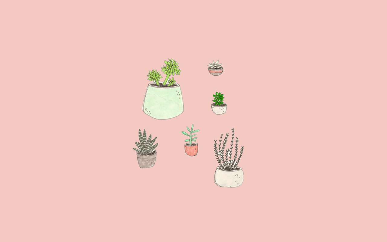 Kawaii Baby Cacti: 4K Wallpaper for PC