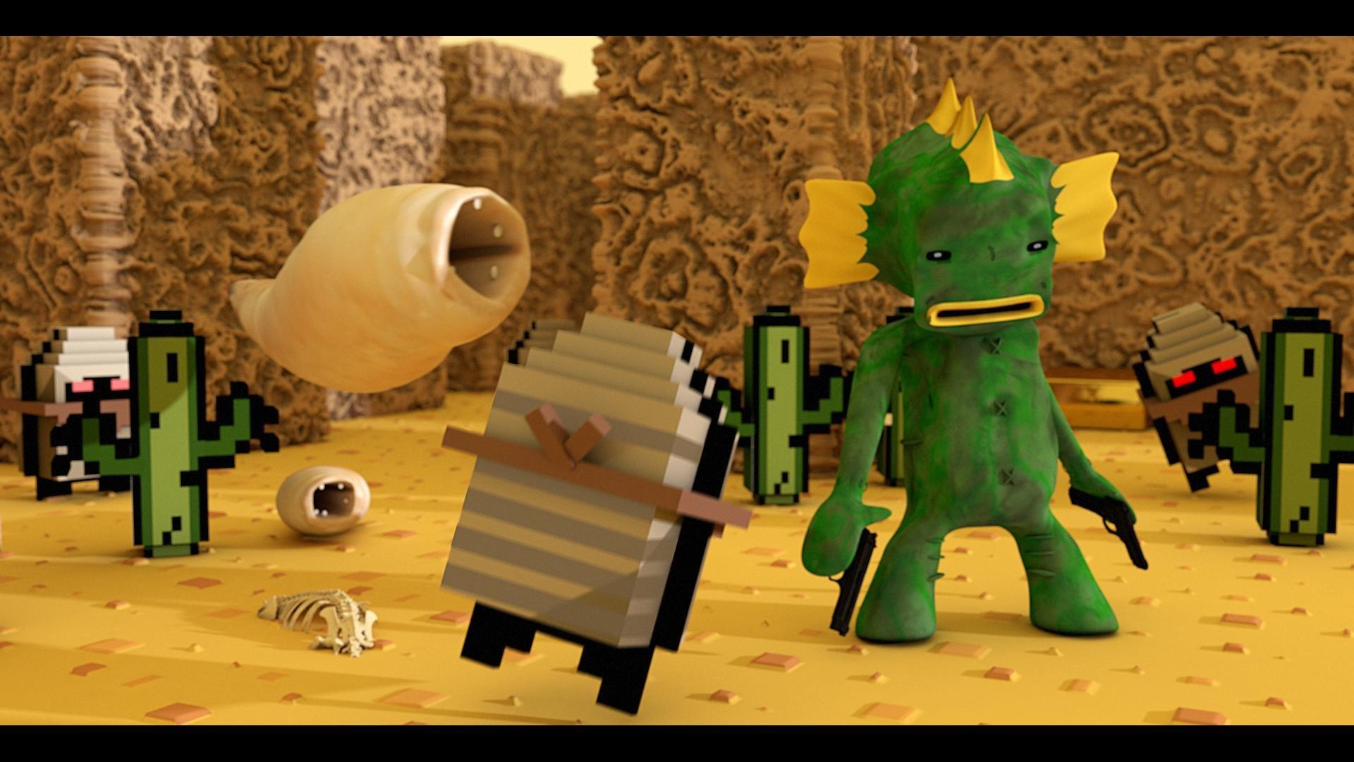I created a 3D Nuclear Throne wallpaper for a friend