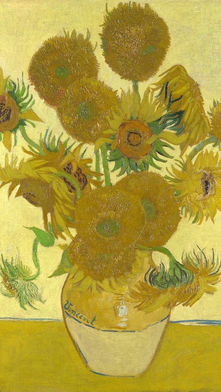 Van Gogh Sunflower iPhone Wallpaper Free Van Gogh Sunflower iPhone Background